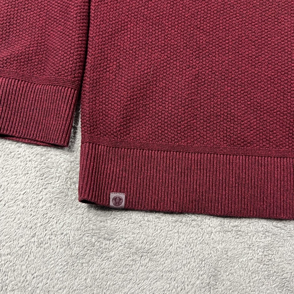 Lululemon Textured Knit Crewneck Sweater Mens XL Burgundy Sweatshirt - Picture 8 of 10
